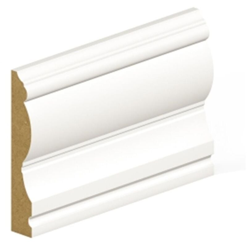 Marlborough - pack of 15 (Total 15 Units) - 18mm Thick Primed mdf Victorian Skirting Board - 18mm (t) x 100mm (w) x 4200mm (l)