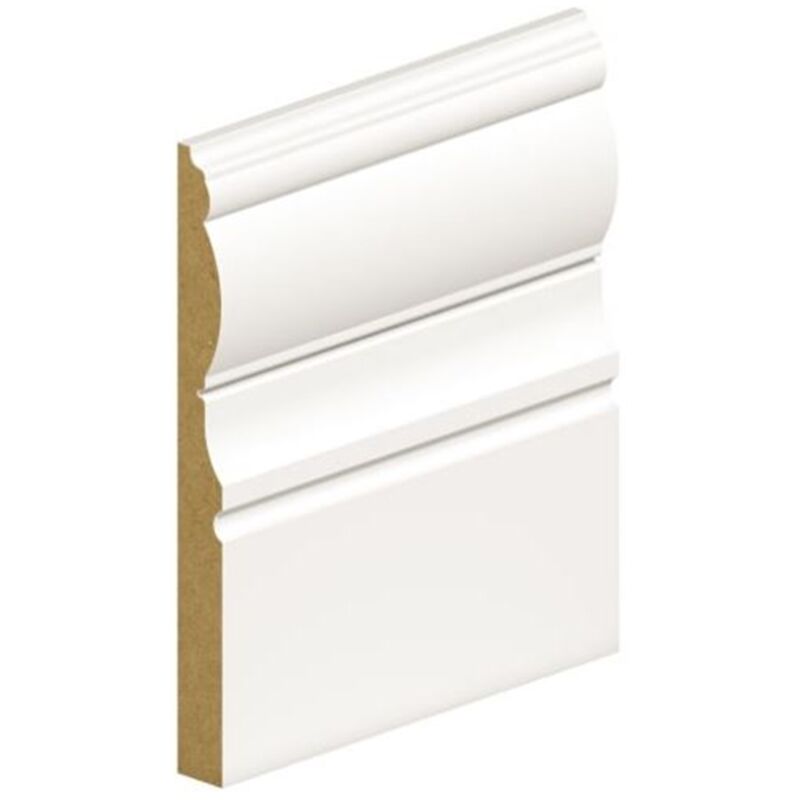 PACK OF 15 - Victorian Primed MDF Skirting - 18mm x 180mm - 4.2m Length