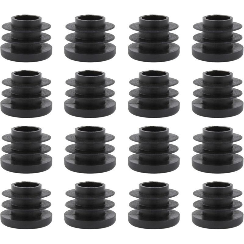 Pack of 16 Round Laminated Caps - Plastic Protective Caps - End Caps (Diameter 28 mm, Round)