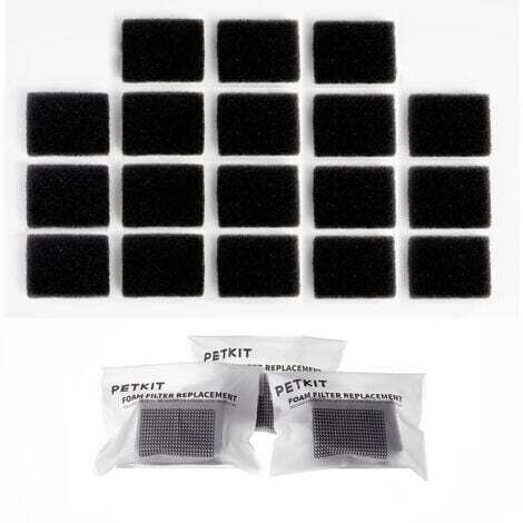Pack of 18 replacement foam filters compatible with PETKITEversweet 3 Pro/Solo 2/Solo SE cordless pumps and pet water fountains