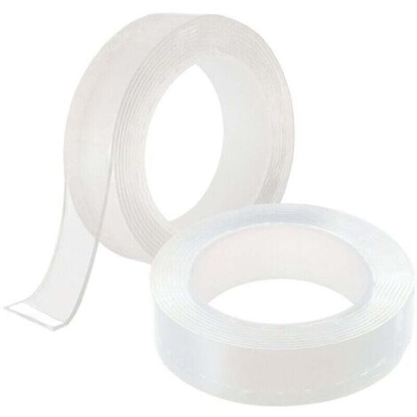Pack of 2 3M Extra Strong Double-Sided Adhesive Tapes - Multifunctional - Reusable - Removable - Transparent