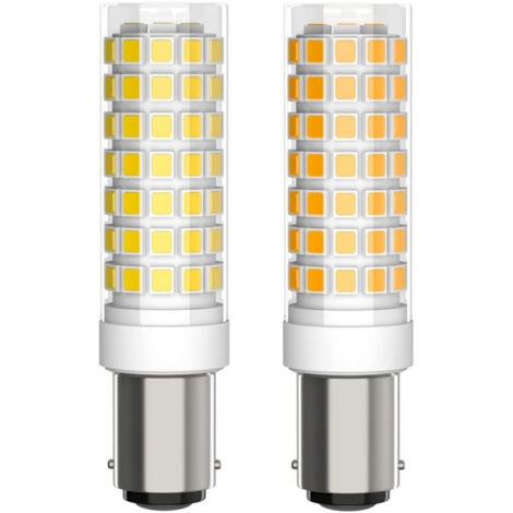 Pack of 2 BA15D LED Bulbs – 5W 230V – Linear Dimmable – 6000-6500K – 500 Lumens – White Light