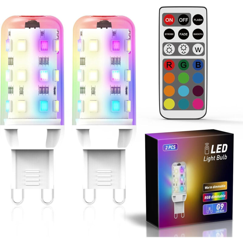 Image of Pack of 2 G9 LED RGB&hellip;