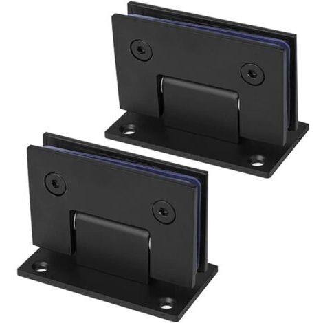 Pack of 2 heavy-duty bathroom clips, fixed two-way glass door hinge, stainless steel glass door hinge, cabinet display case storage clip