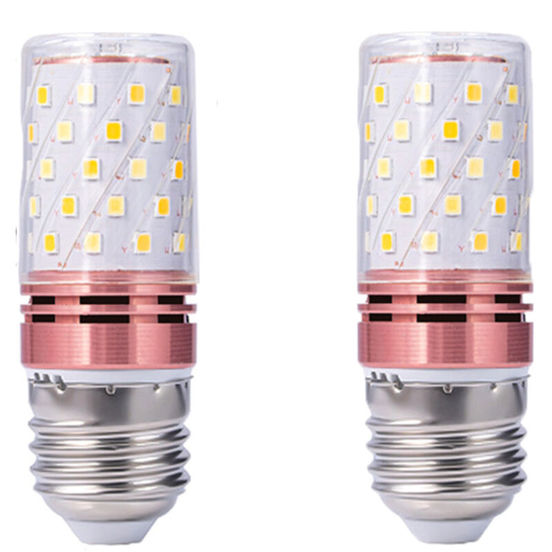 Pack of 2 LED E27 Bulbs – 12W – Warm White 3000K – 100 lumens/W – For Table Lamps