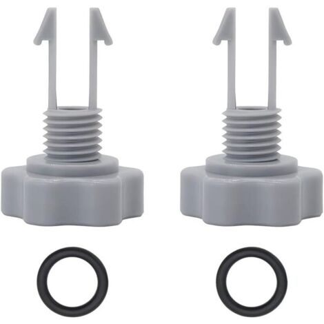 Pack of 2 replacement air release valves and O-rings for Intex filter pump 10460 10264-2