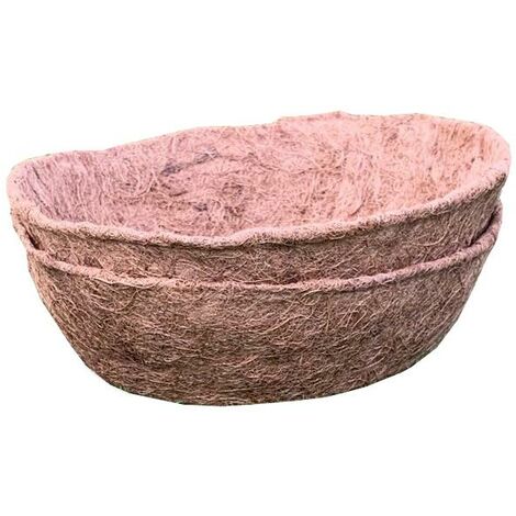 Pack of 2 Round Coco Hanging Basket Planter Liner (35cm)