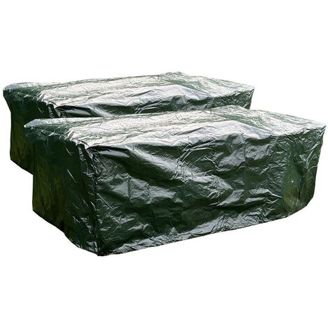 Pack of 2 Waterproof Table Garden Furniture Covers (2.03m)