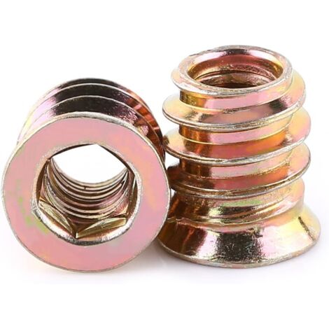 Pack of 20 M6/M8/M10 Zinc Alloy Threaded Hex Nuts, Zinc Alloy Insert Nuts Assortment (M613mm)