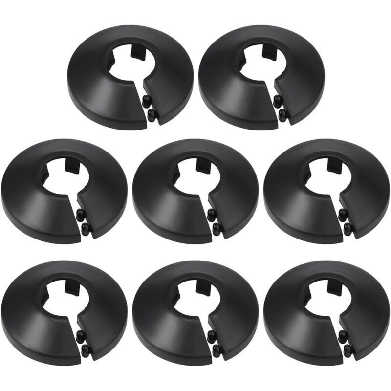 Pack of 20 plastic hose clamps for radiator hoses, decorative for 16 mm diameter hoses – Black