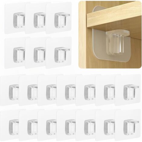 Pack of 20 self-adhesive wall mounts without drilling - Fixed wall mount - Triangular support boards
