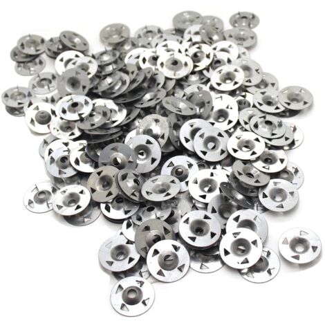 Pack of 200 4-prong washers for extruded plasterboard, thermal insulation and fixed back panel 28 mm