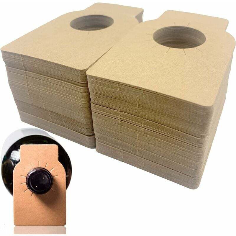Pack of 200 reusable wine bottle labels – Kraft paper 5.7 x 9 cm – For wine cellar and organization - 200 pieces