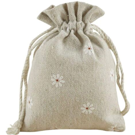 Pack of 20Pcs Linen Hemp Pouches Jute Bags with Drawstring