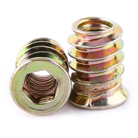 Pack of 20pcs M6/M8/M10 Zinc Alloy Threaded Hex Nut, Zinc Alloy Insert Nuts Assortment (M615mm)