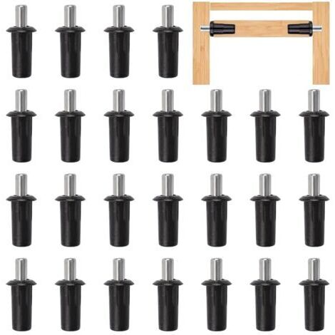 Pack of 25 plastic spring-loaded repair pins – High load capacity – For shelf brackets and cabinet doors – Box included