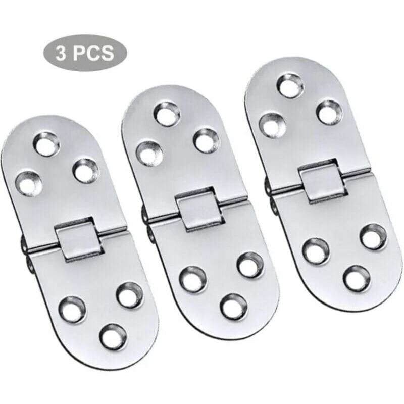 Gabrielle - Pack of 3 alloy table hinges, stainless steel hinges, folding door hinges, table hinges, folding hinges, alloy folding hinges for drawer,