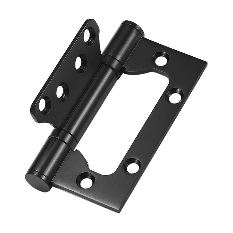 Pack of 4 Inch Hinges, Folding Door Hinges, Stainless Steel Door Hinges for Furniture Hardware, Cabinet, Drawer, Door Guard (Black)