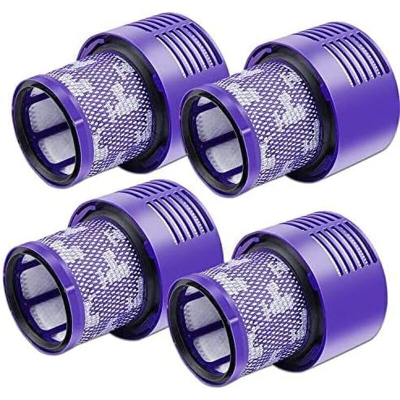 Pack of 4 V10 filters for Dyson vacuum cleaners, pack of 4 replacement filters for Dyson V10, V10 Absolute, V10 Animal, V10 Motorhead, SV12 vacuum