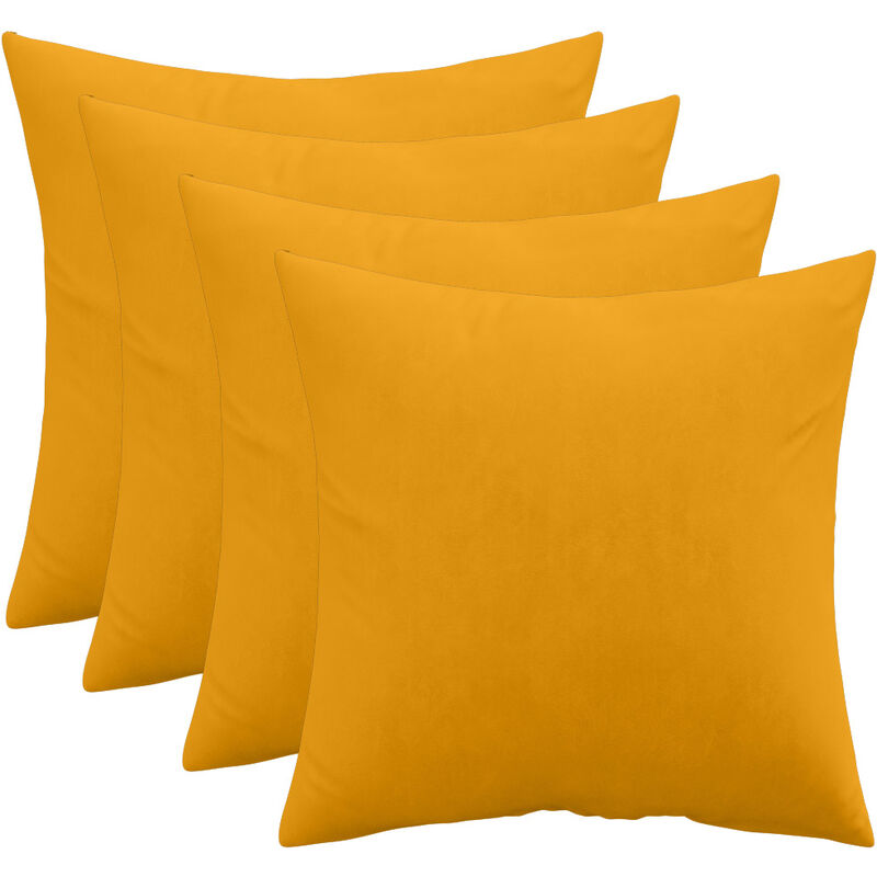 Pack of 4 velvet cushions - cover and filling - Mesmal