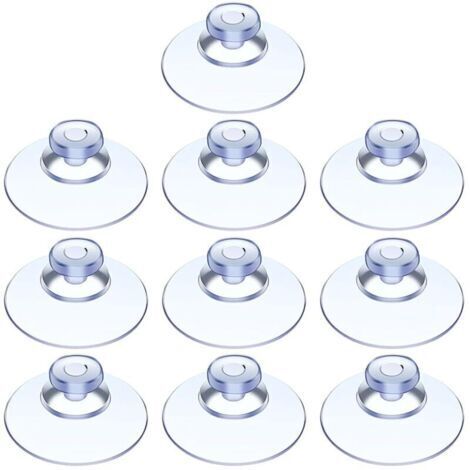 Pack of 40 transparent 20mm suction cups – High maximum load capacity – For smooth surfaces: glass, tiles, bathroom, kitchen