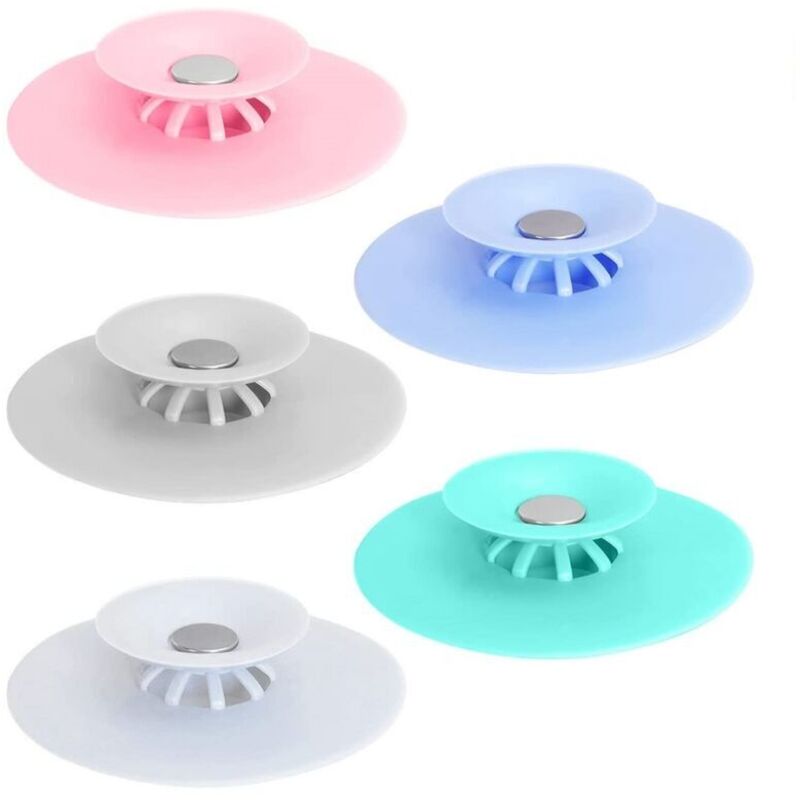 Image of Pack of 5 bathtub plugs, silicone&hellip;