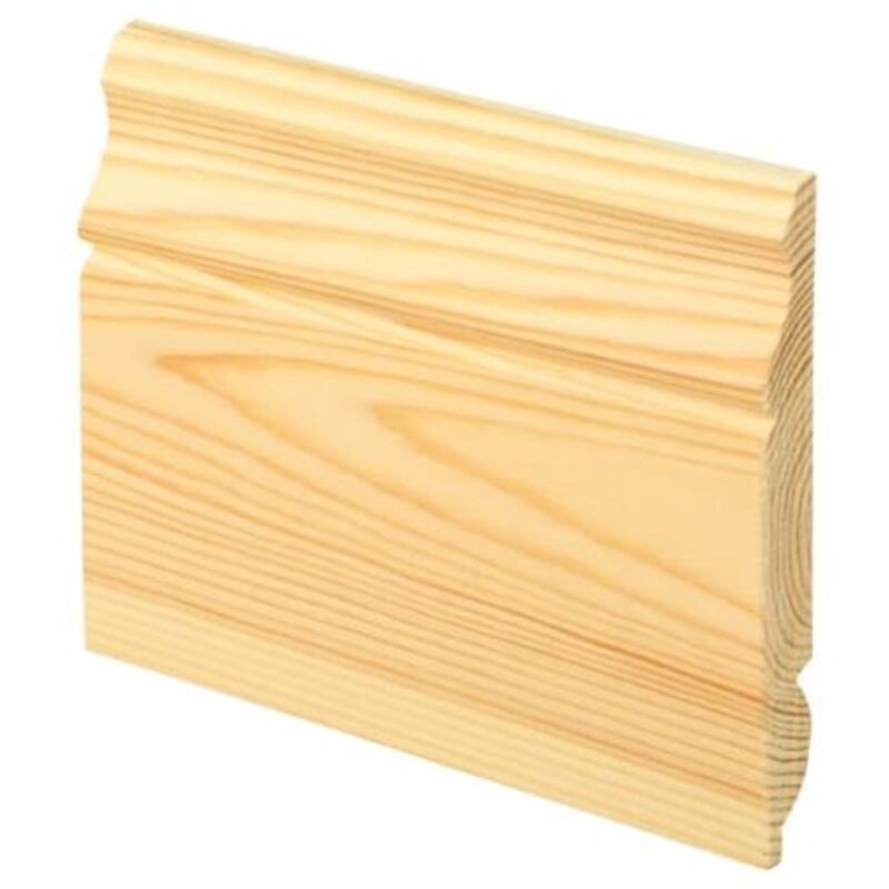 Marlborough - pack of 5 - Dual Purpose Torus & Ogee Pine Skirting -19mm x 144mm - 4.2m Length