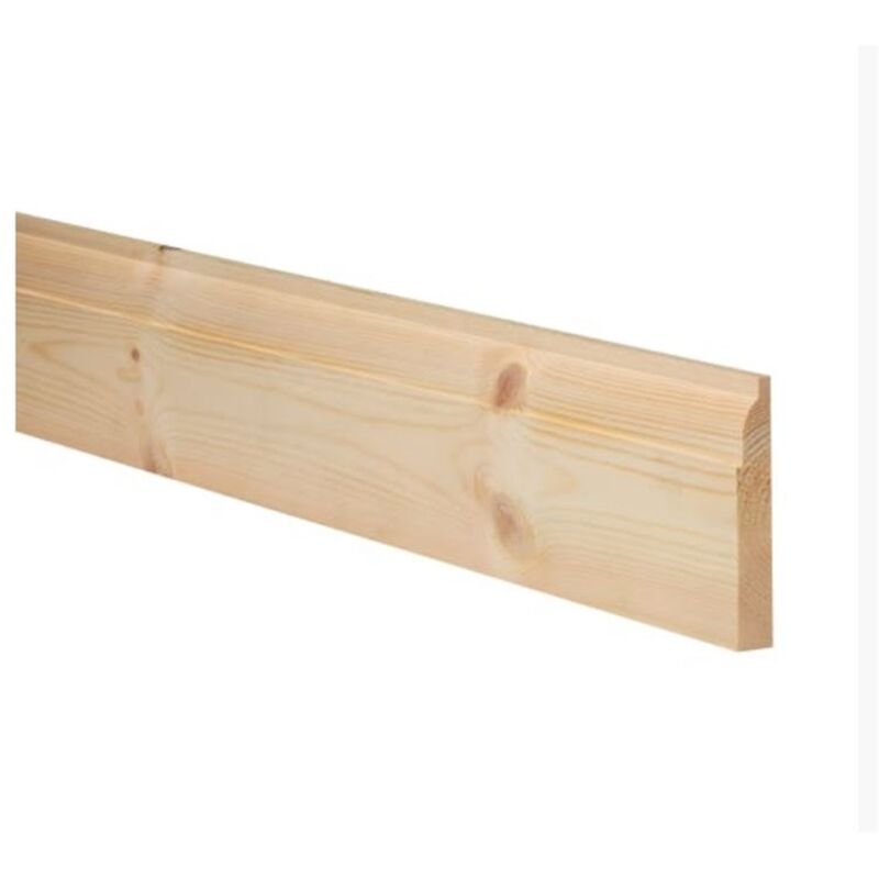 Marlborough - pack of 5 - Ovolo Natural Pine Skirting - 19mm x 119mm - 4.2m Length