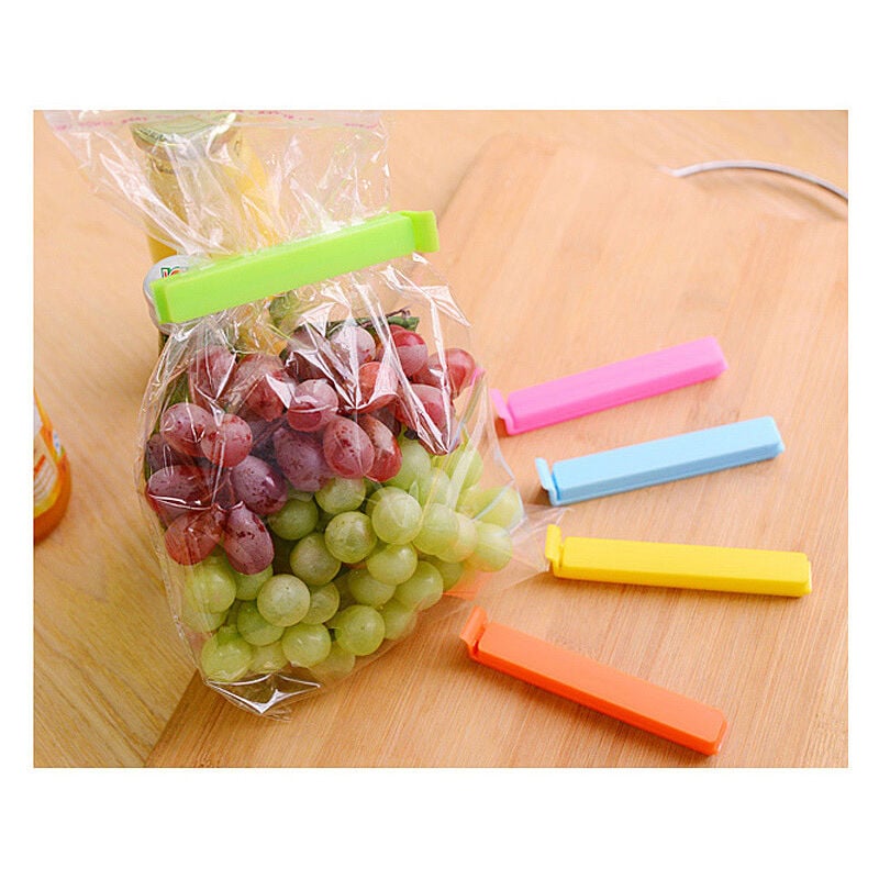 Pack of 5 Plastic Bag Closure Clips, 11 cm Random color food clip, can receive only one color