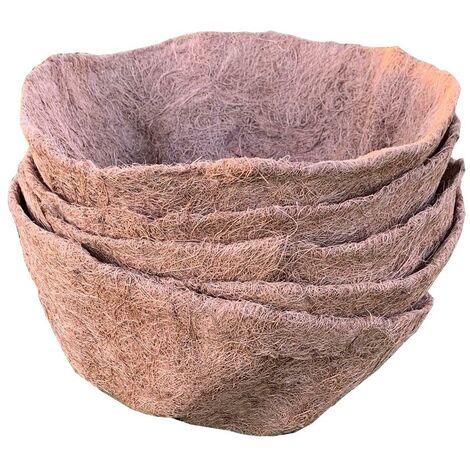 Pack of 5 Round Coco Hanging Basket Planter Liner (40cm)