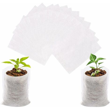 Pack of 500 biodegradable non-woven grow bags (14 x 16 cm)