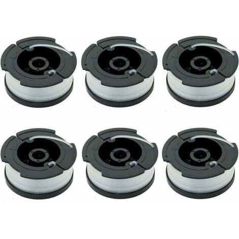 Pack of 6 A6481 A6485 spools for Black & Decker lawnmowers