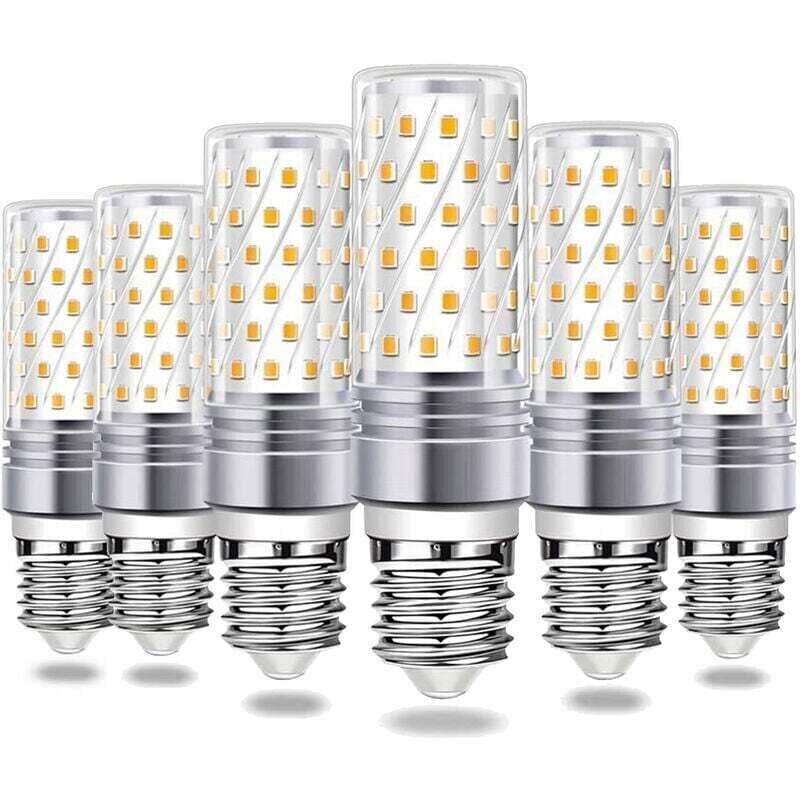 Pack of 6 E27 12W LED Bulbs (Equivalent to 100W Halogen Bulb) 1200LM Cool White 6000K 360° Beam Angle 220-240V
