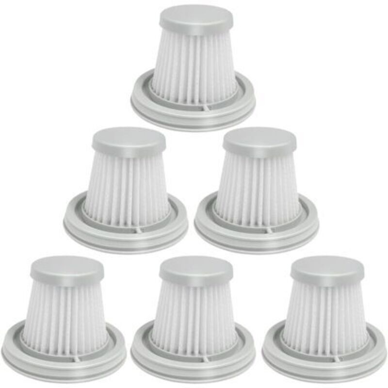 Pack of 6 HEPA filters compatible with Xiaomi Mijia Handy Home Car Mini Cordless Vacuum Cleaner Washable Replacement Accessories Parts