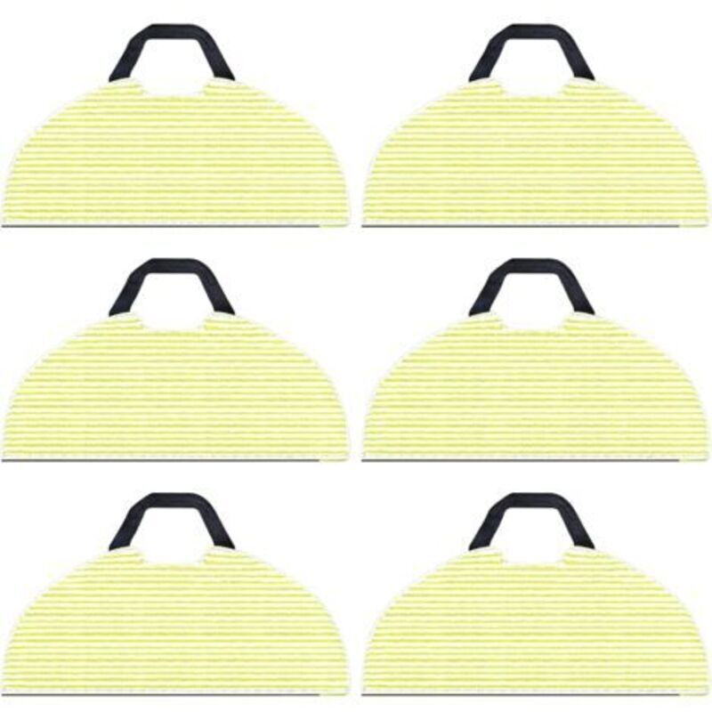 Pack of 6 replacement cleaning cloths for Shark RV2610WA AV2610WA AI Ultra 2-in-1 robot vacuum cleaner, Shark AI Ultra microfiber cleaning cloth
