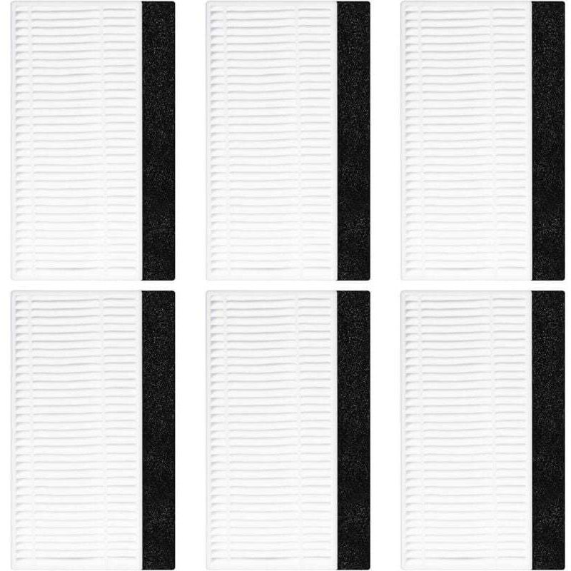 Pack of 6 replacement HEPA filters for Lefant M1 Robot Vacuum Cleaner Accessories