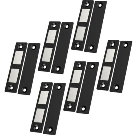 Pack of 6 Ultra Thin Magnet Cupboard Door Powerful Magnetic Door Catch for Cabinet Door, Magnetic Closure for Sliding Door Magnet Cupboard for Kitchen, Home, Drawer, Black