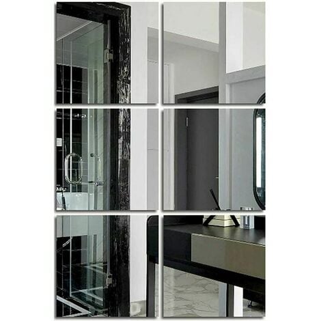 LITZEE Bcc Mirror Self Adhesive, 4 Pieces 10x15 Self Adhesive Mirror Tiles  Self Adhesive Mirror Tiles Without Glass, Plastic Material, Bathroom Living  Room Bedroom Decorative Wall Stickers