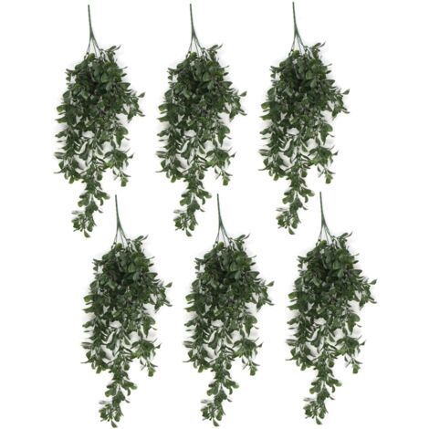 Pack of 6 x Hanging UV and Fire Resistant Artificial Peperomia Plant 68cm