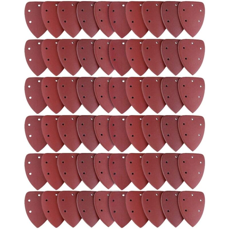 Set of 60 sanding sheets, sandpaper 40/60/80/100/120/180/240/320/400/800, ideal for multi-function sanders