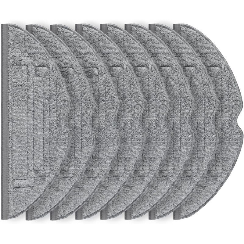 Pack of 8 cleaning cloths for Roborock S8 Pro Ultra robot vacuum cleaner, VibraRise 2.0 microfiber cleaning cloth accessories with silver ions (blue