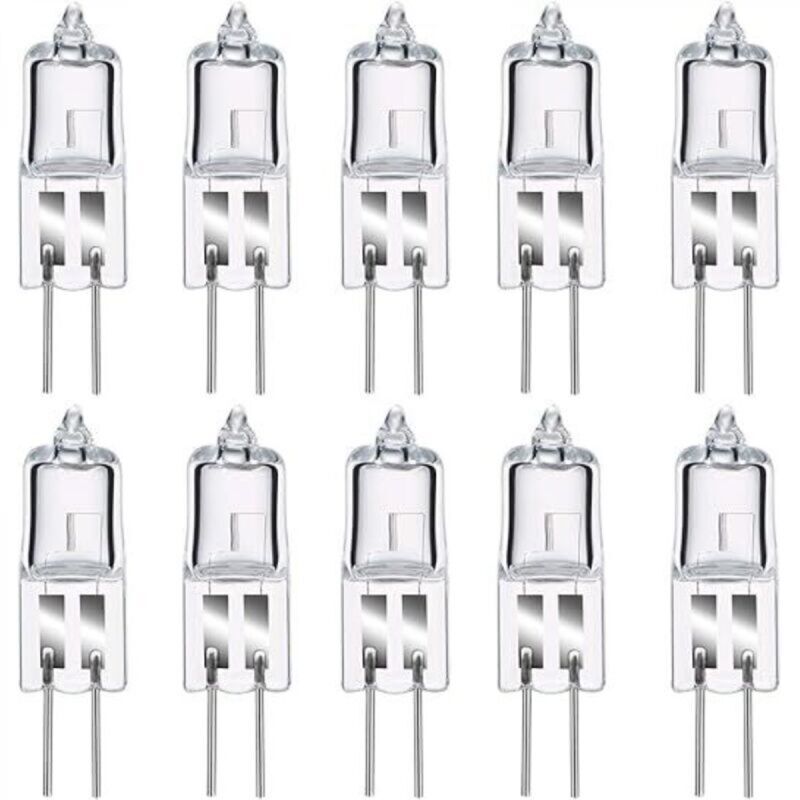 Pack of 8 G4 Halogen Bulbs, Warm White G4 Bulbs 12V 20W, 2800K, 240LM, Dimmable G4, Clear Capsule Bulbs for Puck Lights, Chandeliers – Flicker-Free