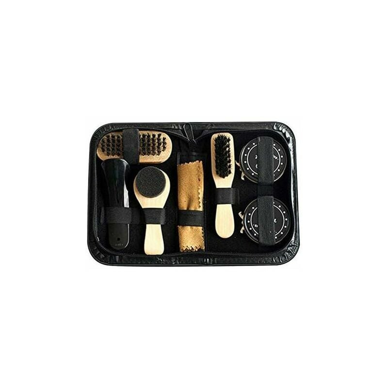 Pack of 8 portable shoe care pieces