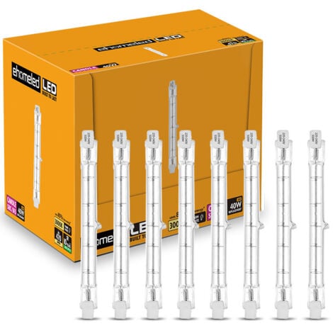 LINGHHANG Pack of 8 R7S 118mm 300W Dimmable Halogen Pen Light Bulb AC220-240V J118 Linear Halogen Floodlights for Landscape, Security, Street Lights