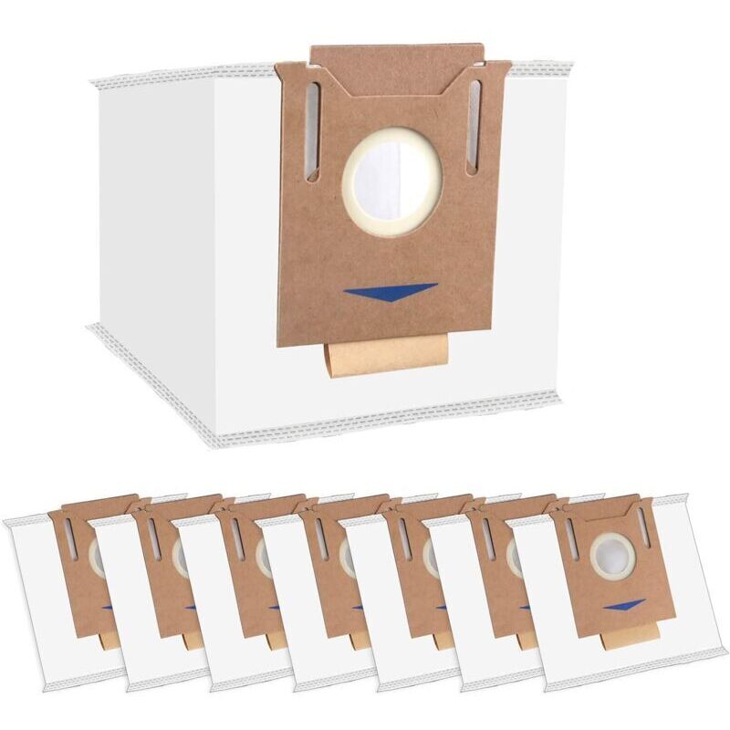 Pack of 8 replacement vacuum cleaner bags for Ecovacs Deebot Ozmo T8 AIVI T8 Max, AIVI and T8 T9 T9+ N8 Series, DX93 DDX96 robot vacuum cleaners