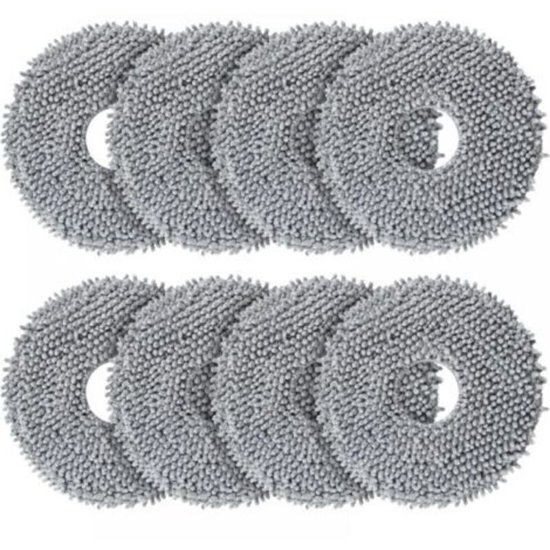 Pack of 8 replacement wipes for robot vacuum cleaner and rotating mop