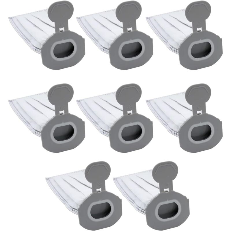 Pack of 8 vacuum cleaner bags for Vorwerk FP7, vacuum cleaner bags compatible with Vorwerk Folletto VK7 FP7, premium filter bags, replacement bags