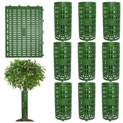 Pack of adjustable plant tree trunk protectors, plastic tree bark protectors for seedlings, 38 x 25 cm MUMU