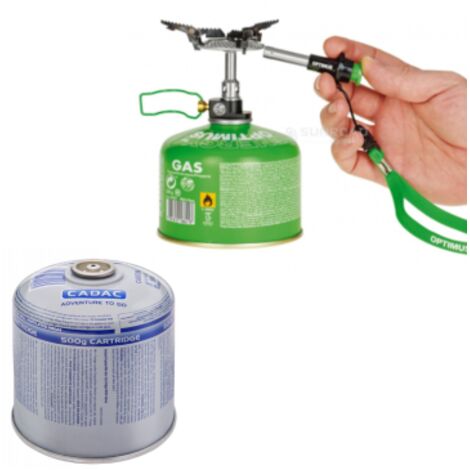 PACK Optimus réchaud à gaz Crux Lite Piezo + CADAC Cartouche de gaz 500g idéale pour le Camping