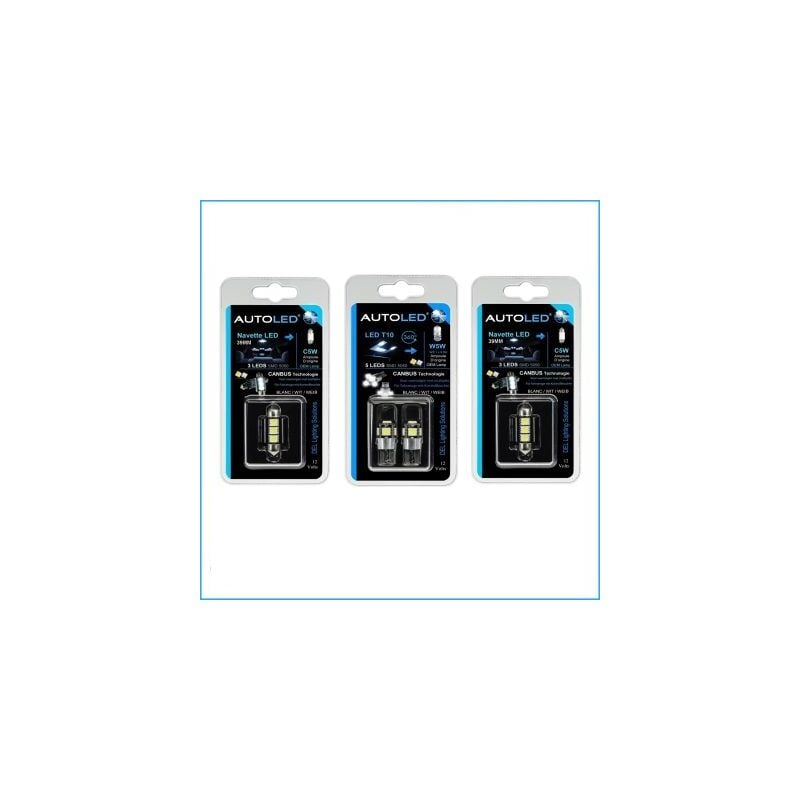 Autoled - pack P31 4 Ampoules à leds - W5W (t10)5 leds Canbus+navette C5W 39MM Canbus ®